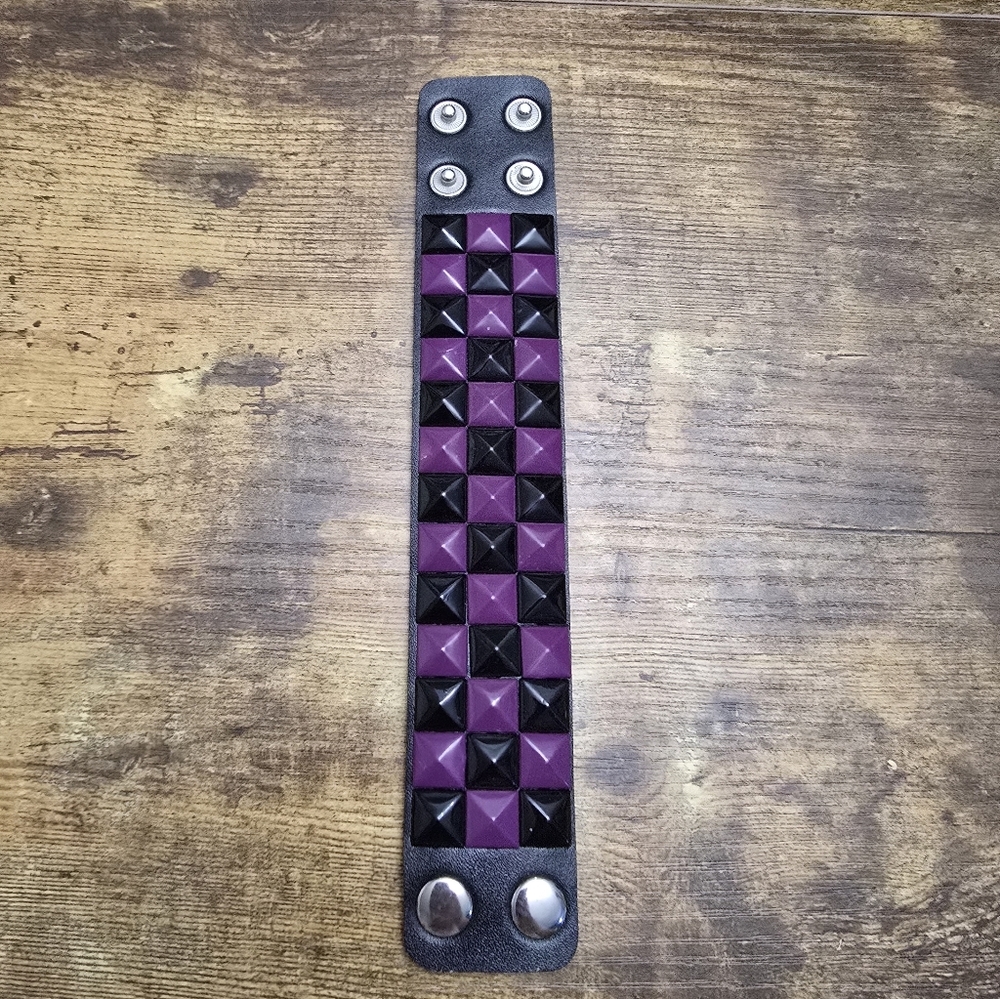 Black and Purple Studded Bracelet